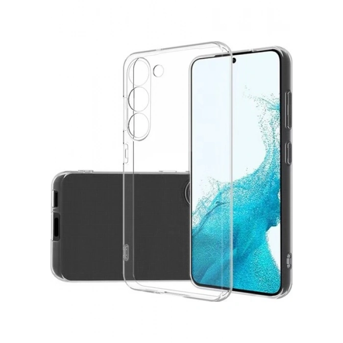 Case 4U Samsung Galaxy S23 Plus Uyumlu Kılıf Kamera Korumalı Yumuşak Şeffaf Ince Süper Silikon
