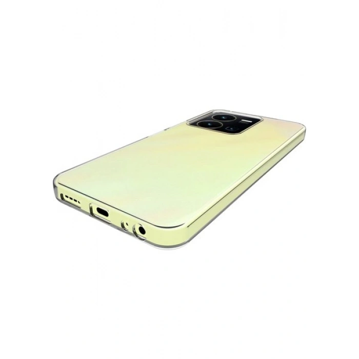 Case 4U Vivo Y35 Kılıf Kamera Korumalı Yumuşak Şeffaf Ince Süper Silikon