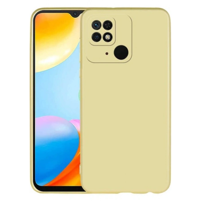 Case 4U Xiaomi Poco C40 Kılıf Klasik Mat Renkli Yumuşak Premier Silikon Altın