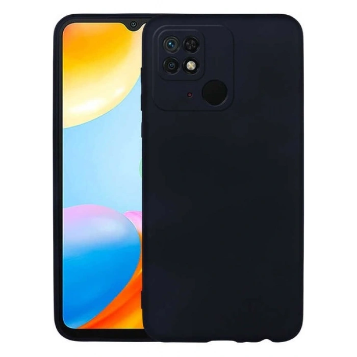 Case 4U Xiaomi Poco C40 Kılıf Klasik Mat Renkli Yumuşak Premier Silikon Siyah