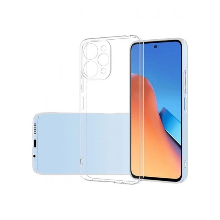 Case 4U Xiaomi Redmi 12 Kılıf Ultra Ince Süper Silikon Kapak Şeffaf