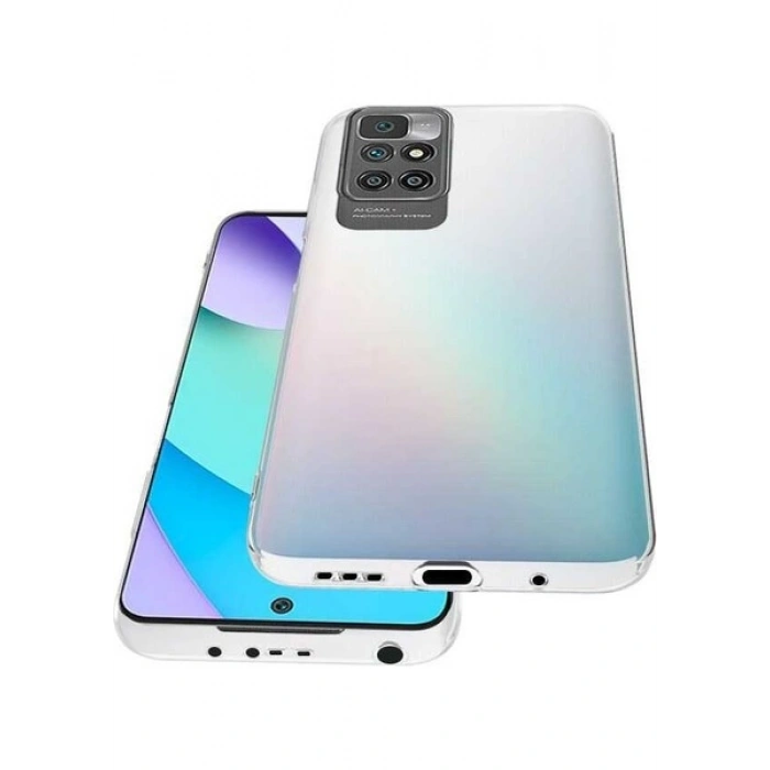 Case 4U Xiaomi Redmi Note 11 4G Kılıf Kamera Korumalı A+ Şeffaf Lüx Süper Yumuşak 0.3mm Ince Slim Silikon + Sert Temperli Cam Ekran Koruyucu Şeffaf