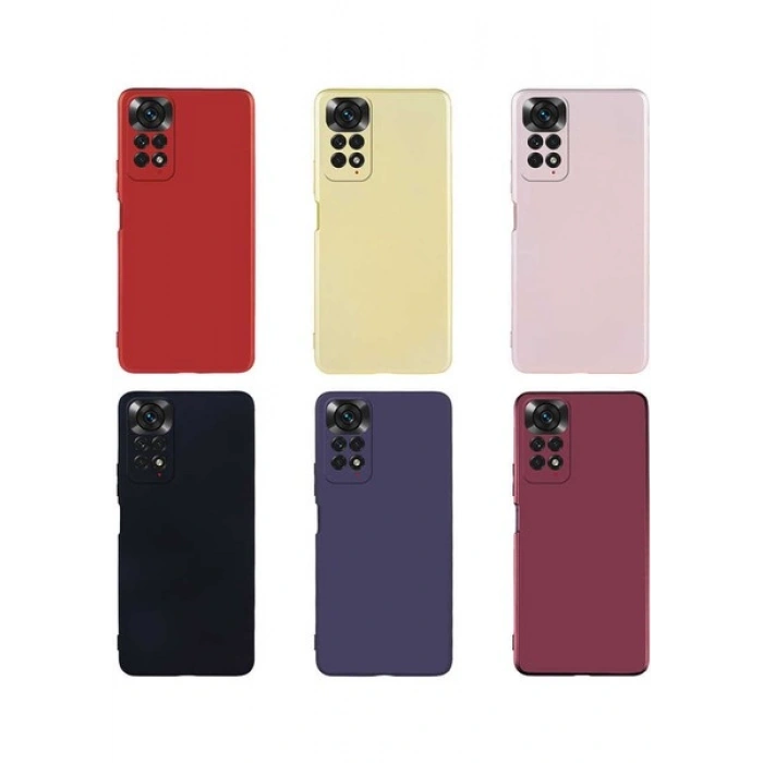 Case 4U Xiaomi Redmi Note 11s / Redmi Note 11 Kılıf Klasik Mat Renkli Yumuşak Premier Silikon Rose Gold