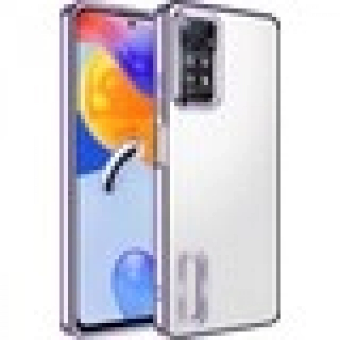 Case 4U Xiaomi Redmi Note 12 Pro 4g Kılıf Kamera Lens Korumalı Şeffaf Renkli Logo Gösteren Parlak Omega Kapak Lila