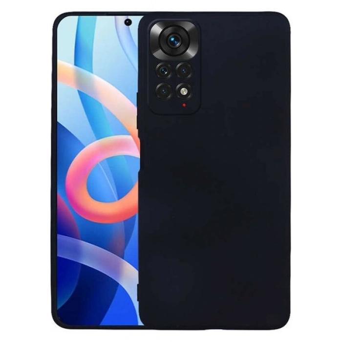 Case 4U Xiaomi Redmi Note 12 Pro 4g Kılıf Klasik Mat Renkli Yumuşak Premier Silikon Siyah