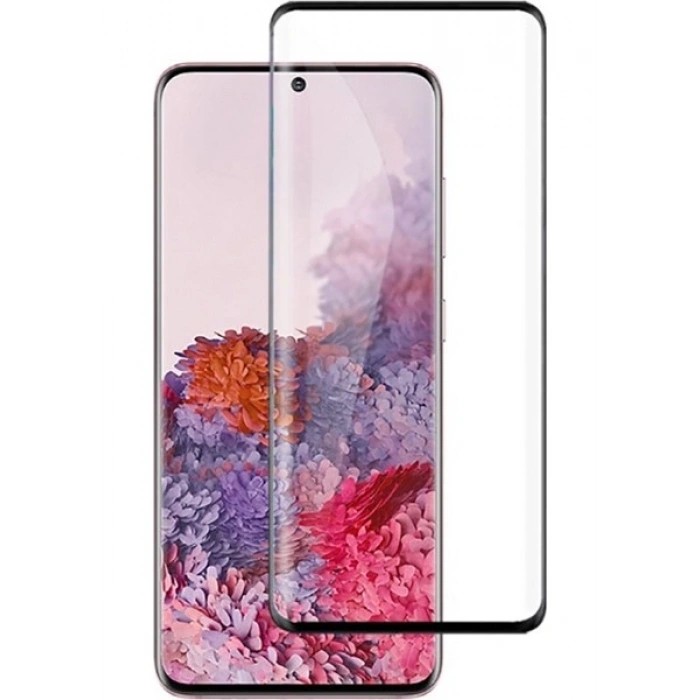 Case 4U Xiaomi Redmi Note 12 Pro 5G Uyumlu Tam Kaplayan Şeffaf Davin Seramik Ekran Koruyucu Kırılmaz Cam Siyah