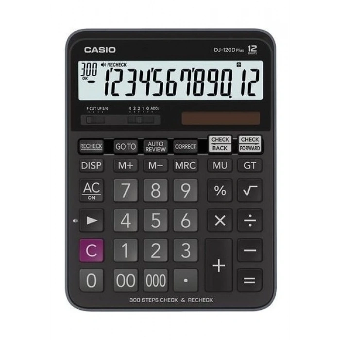 Casio DJ-120D Plus İşlem Kontrollü 12 Hane Masa Üstü Hesap Makinesi