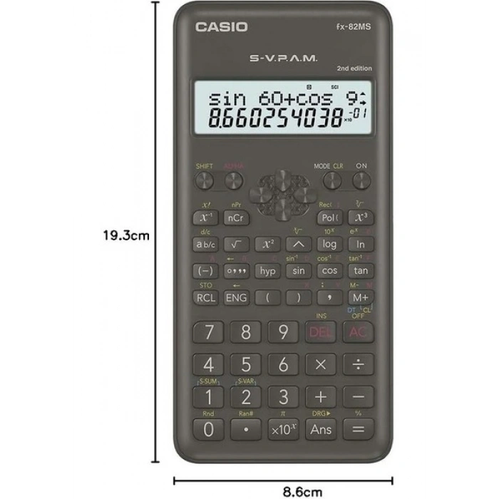 Casio FX-82MS 2. Versiyon Bilimsel Fonksiyonlu Hesap Makinesi