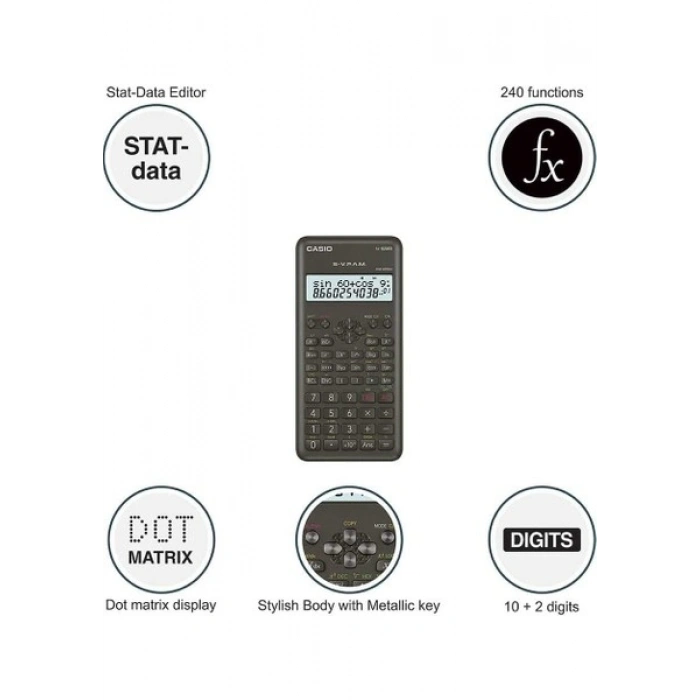Casio FX-82MS 2. Versiyon Bilimsel Fonksiyonlu Hesap Makinesi