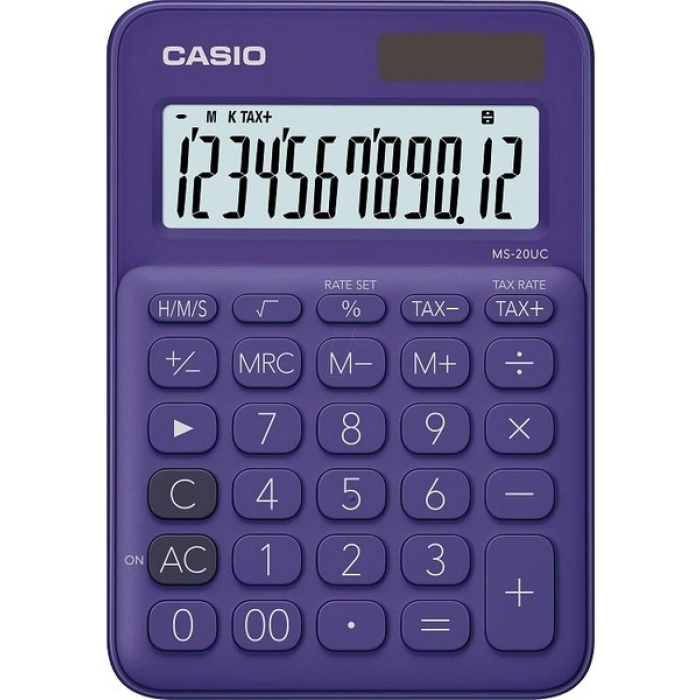 Casio MS-20UC-PL Mor Masaüstü Hesap Makinesi