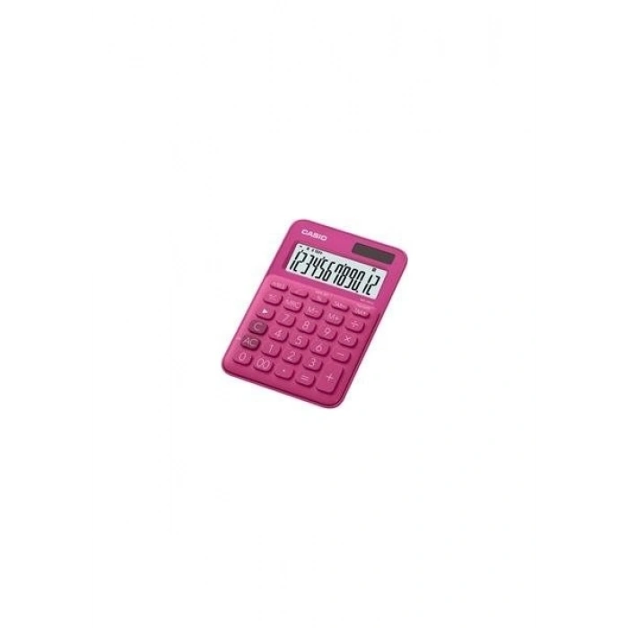 Casio MS-20UC-RD 12 Hane Koyu Pembe Masa Üstü Hesap Makinesi