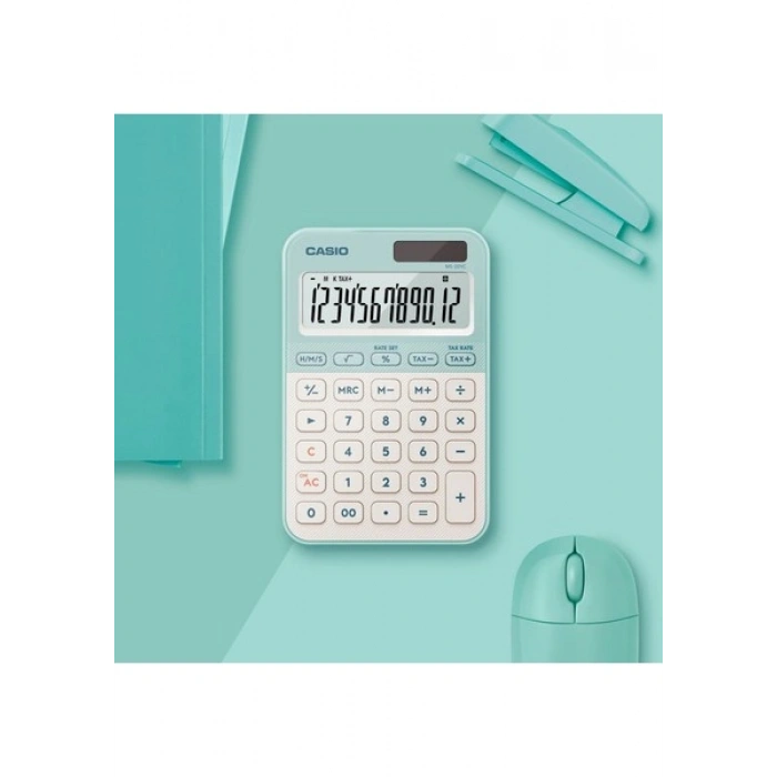 Casio MS-20YC-LG-W-DP Masaüstü Mint Yeşili Hesap Makinesi