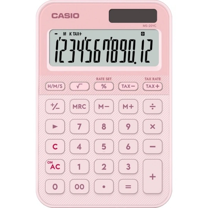 Casio MS-20YC-LP-W-DP Açık Pembe Masaüstü Hesap Makinesi