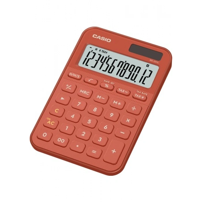 Casio MS-20YC-RD-W-DP Hesap Makinesi Kırmızı