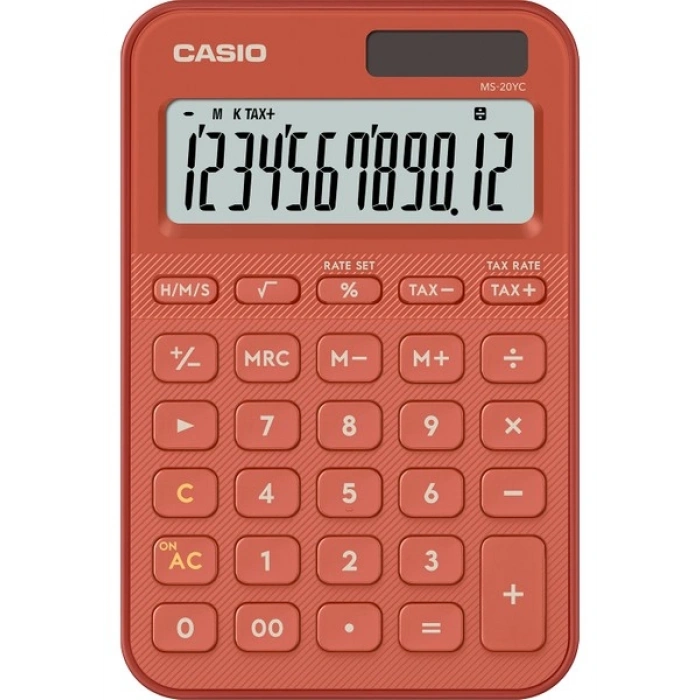 Casio MS-20YC-RD-W-DP Hesap Makinesi Kırmızı