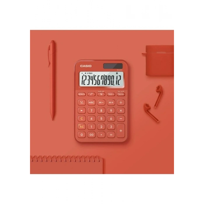 Casio MS-20YC-RD-W-DP Hesap Makinesi Kırmızı