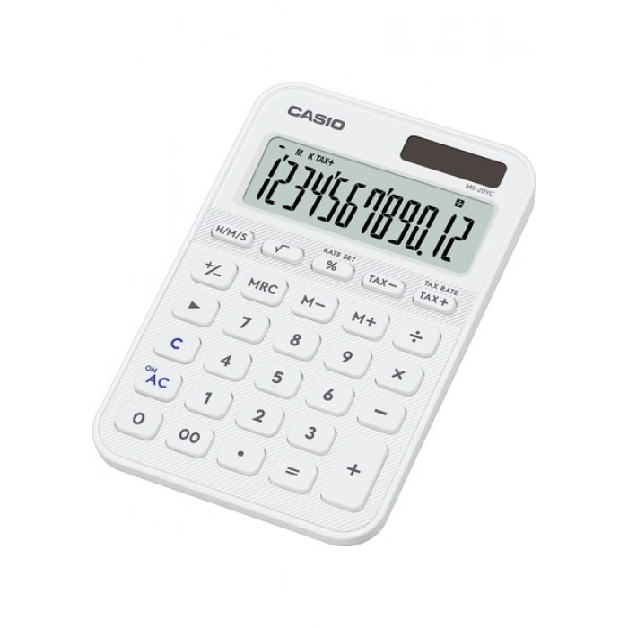 Casio MS-20YC-WE-W-DP Hesap Makinesi Beyaz