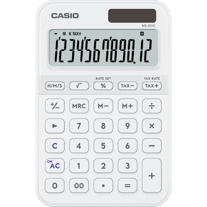 Casio MS-20YC-WE-W-DP Hesap Makinesi Beyaz