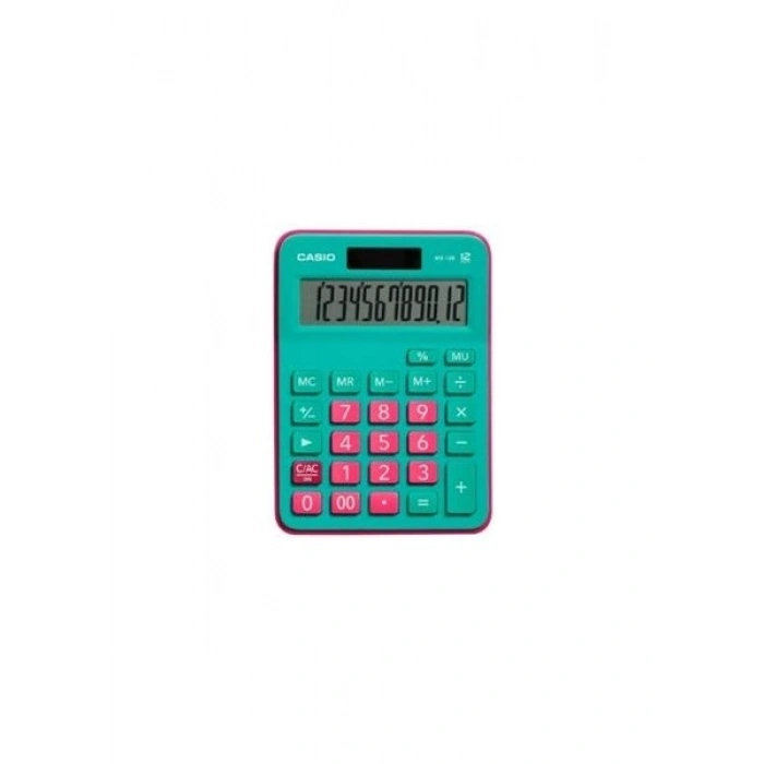 Casio MX-12B-GNRD Yeşil+Pembe 12 Hane Masa Üstü Hesap Makinesi