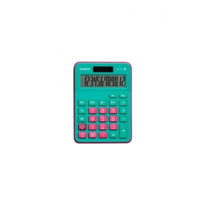 Casio MX-12B-GNRD Yeşil+Pembe 12 Hane Masa Üstü Hesap Makinesi