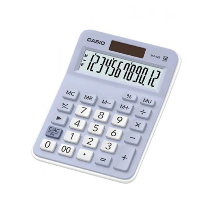 Casio MX-12B-LB Açık Mavi 12 Hane Masa Üstü Hesap Makinesi