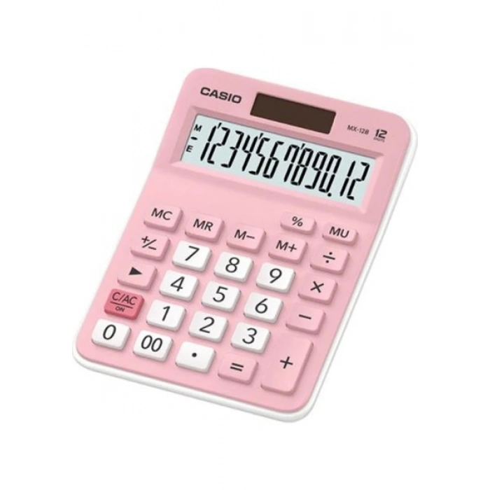 Casio MX-12B-PK Pembe 12 Hane Masa Üstü Hesap Makinesi
