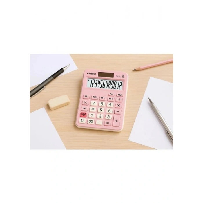 Casio MX-12B-PK Pembe 12 Hane Masa Üstü Hesap Makinesi