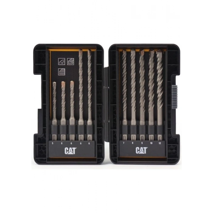 Cat DA03901 10 Parça Tungsten Karbür Sds-Plus Beton Matkap Uç Seti