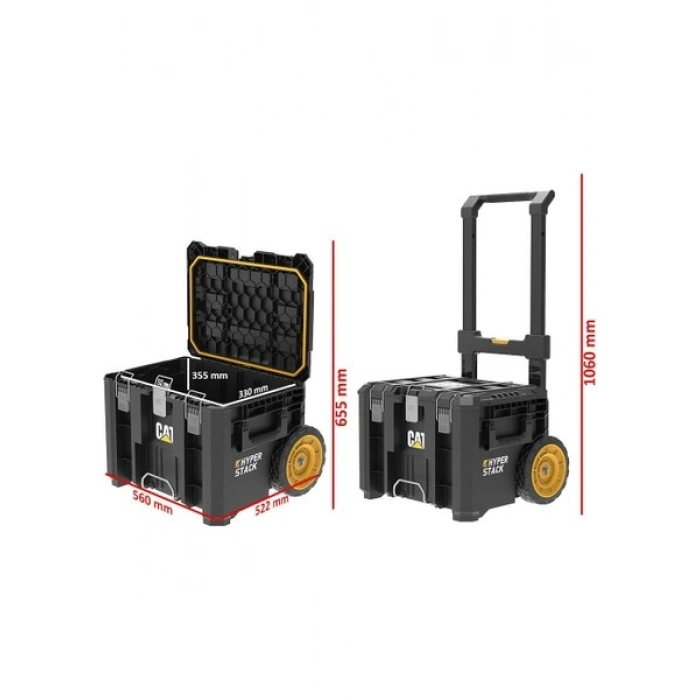 Cat DA41004 Hyper Stack 60 Litre Ağır Hizmet Tipi Tekerlekli Kilitli Takım Çantası