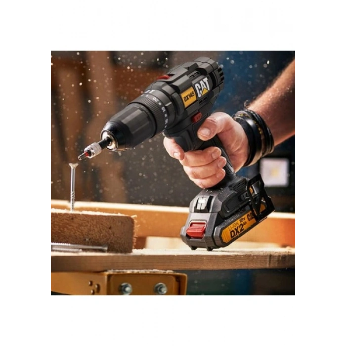 Cat DX145.1 18VOLT/2.0AH Li-Ion Çift Akülü Profesyonel Şarjlı Matkap