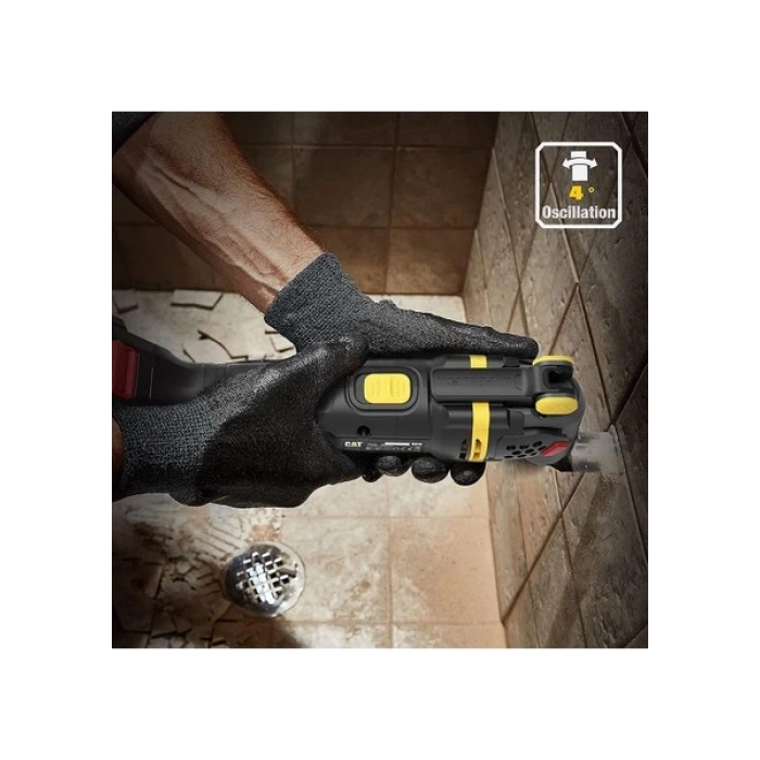 Cat DX41 18 Volt / 4.0 Ah Li-Ion Tek Akülü Kömürsüz Profesyonel Çok Amaçlı Devir Ayarlı Raspalama+14 Adet Aksesuar
