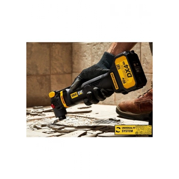 Cat DX41 18 Volt / 4.0 Ah Li-Ion Tek Akülü Kömürsüz Profesyonel Çok Amaçlı Devir Ayarlı Raspalama+14 Adet Aksesuar