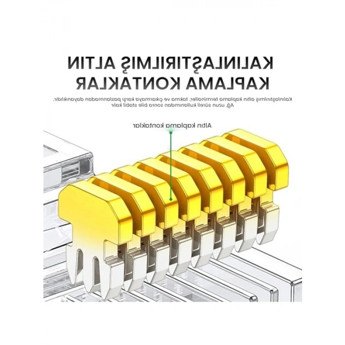 CAT5e RJ45 Jack Ethernet Konnektörü Altın Kaplama 100 Adet