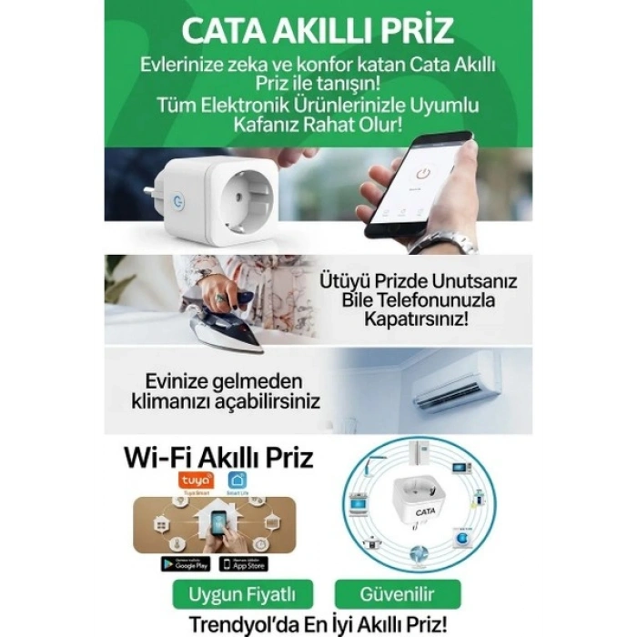 CATA CT-4010 Akıllı Wifi Priz Uzaktan Kontrol