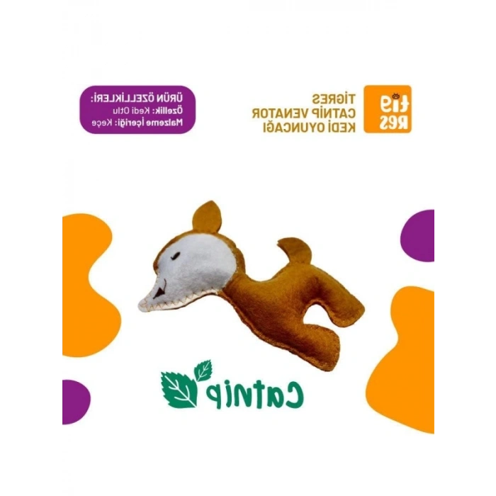 Catnipli Ceylan Şeklinde Eğlenceli Kedi Oyuncağı