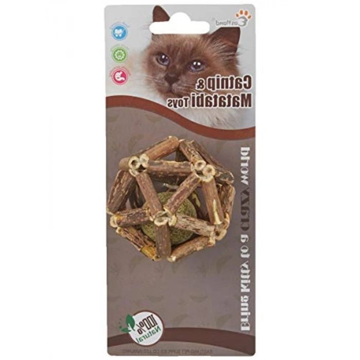 Catnipli Matatabi Topu - Kedi Oyuncağı, 7 cm