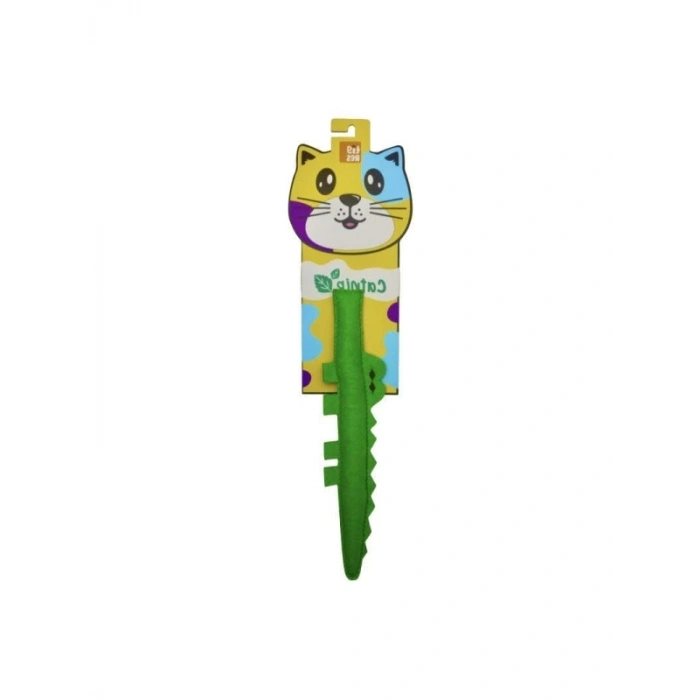 Catnipli Timsah Şeklinde Eğlenceli Kedi Oyuncağı