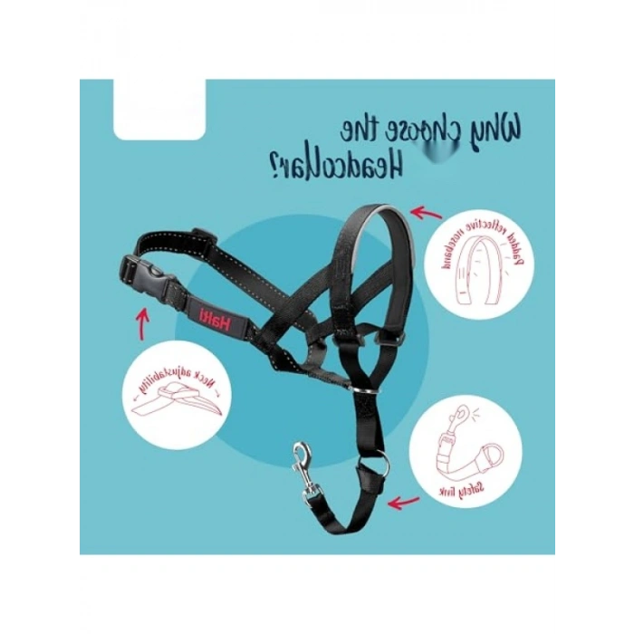 Çekme Önleyici Köpek Halter - Boyut 2 (35-48 cm), Siyah