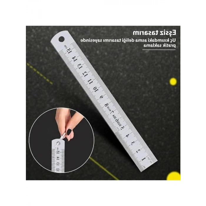 Çelik 15 cm Cetvel - Ölçme İşlemleri İçin