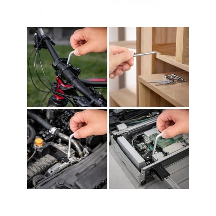 Çelik Alyan Anahtar Seti, 9 Parça, 1.5 mm ile 10 mm Arası Boyutlar