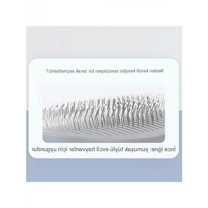 Çelik İğneli Otomatik Temizlenen Ergonomik Kedi Tarağı