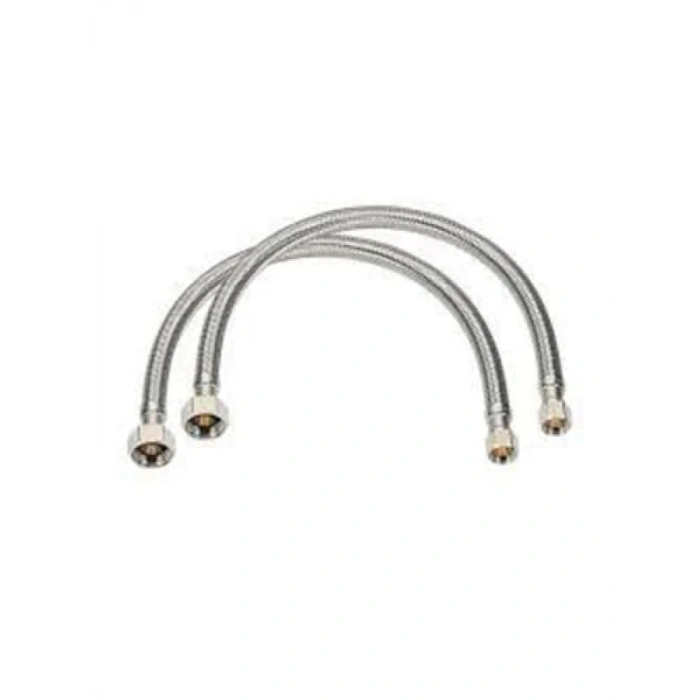 Çelik Klozet Bağlantı Hortumu - 3/8x3/8, 30 cm, 2 Adet