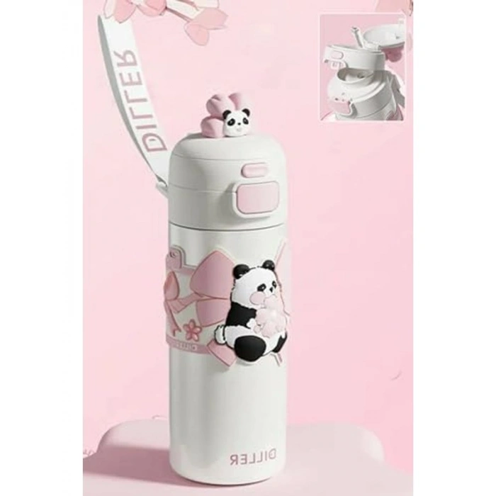 Çelik Termos, 480 ML Kapasite, Pipetli Tasarım