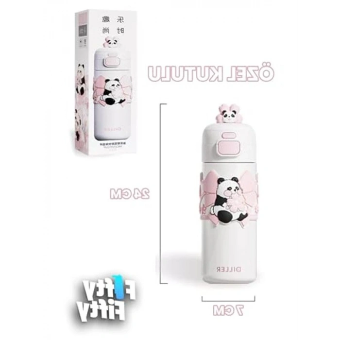 Çelik Termos, 480 ML Kapasite, Pipetli Tasarım