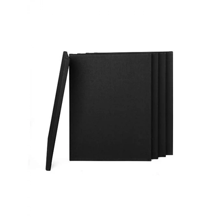 Çerçeveli Siyah Tuval Seti, %100 Pamuk, 5 Adet 30x40 cm