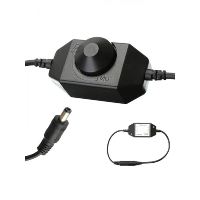 Çevirmeli Anahtar, 12-24V Şerit Led ile Parlaklık Ayarı Yapılabilir