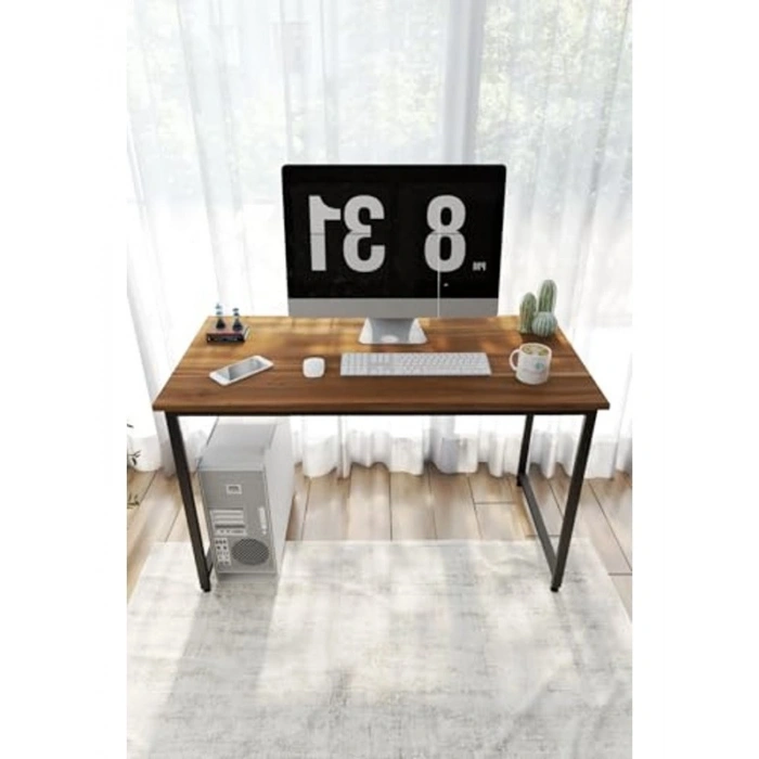 Ceviz Renkli Bilgisayar Masası, 120x60 cm Ölçüsünde