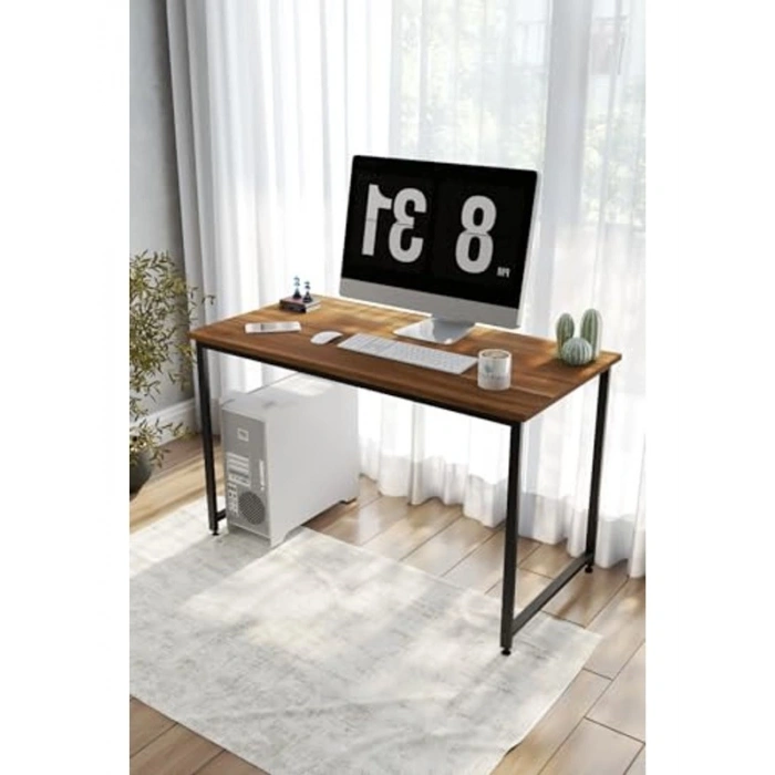 Ceviz Renkli Bilgisayar Masası, 120x60 cm Ölçüsünde