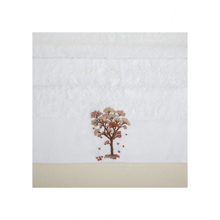 Chakra Bambu Chuva Yüz Havlusu 50X90 cm Beyaz