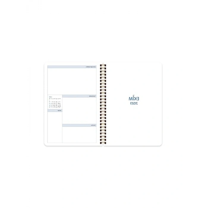 Çiçek Desenli A5 Spiralli Akademik Ajanda